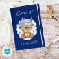 Preview: Designbeispiel der U-Heft Hülle royalblau Teddy mit Sternen für Jungs